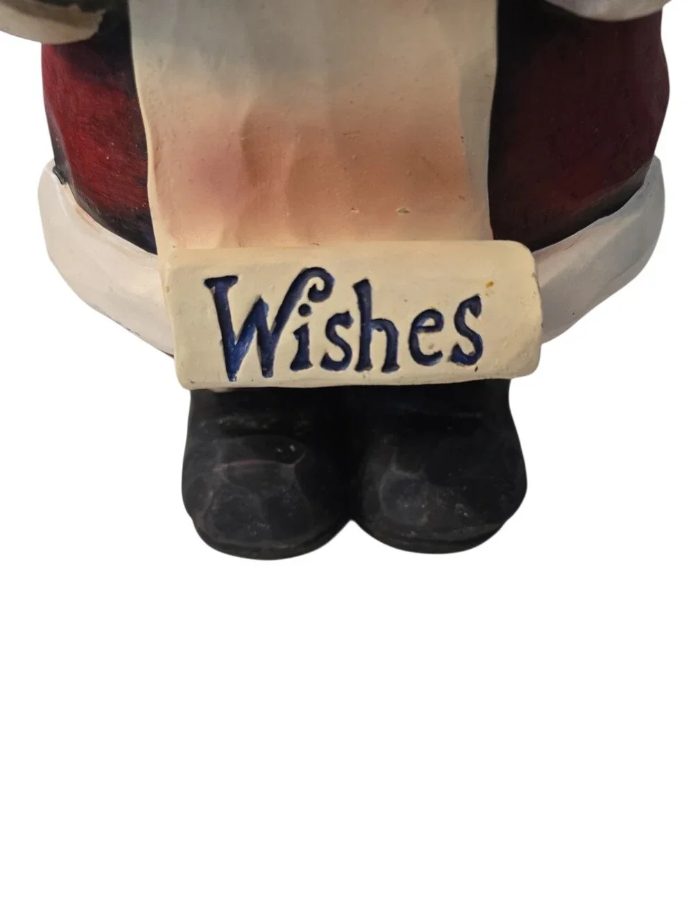 Vintage 2006 Target Santa Claus Reading Wishes  12” Tall Plastic Wood Look